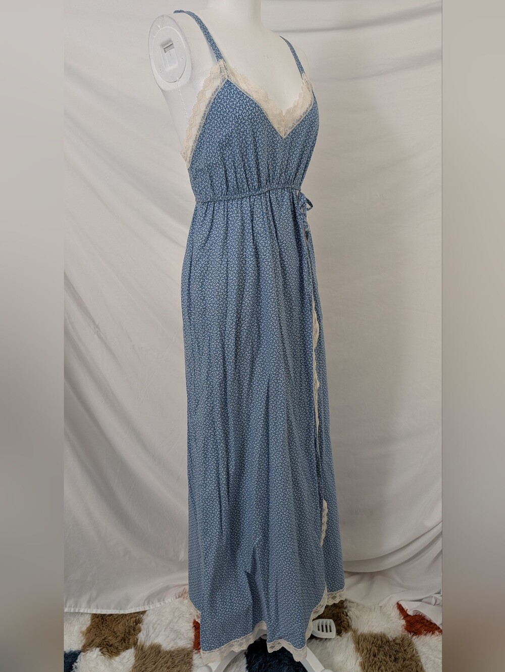 Annie vintage lace trim cotton slip dress - Picture 8 of 15